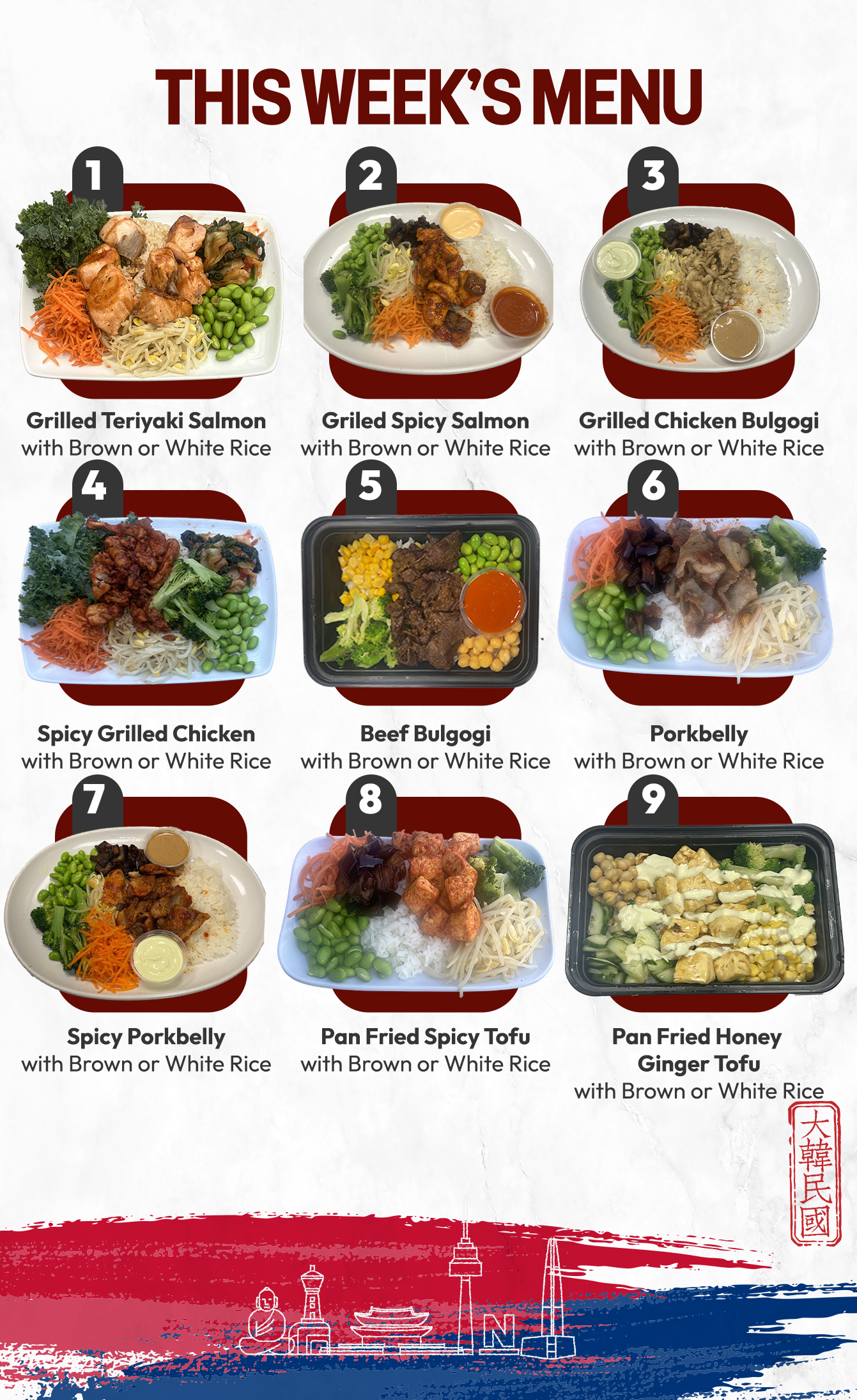 5 KOREAN MEALS PLAN